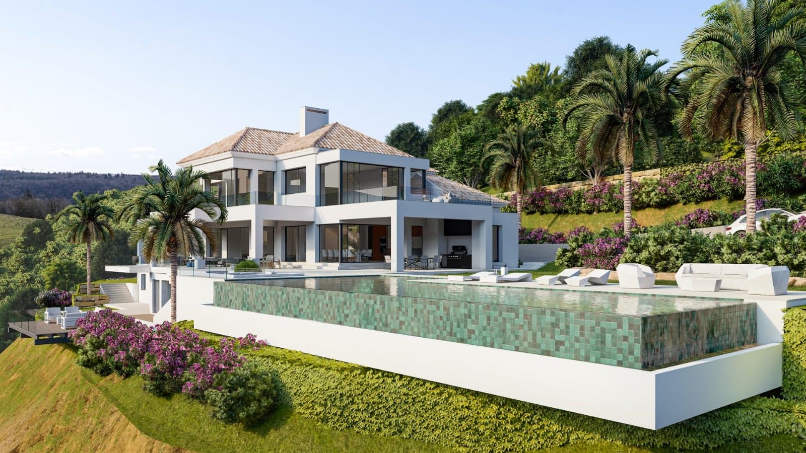 Luksusvilla med infinity pool i Sydspanien